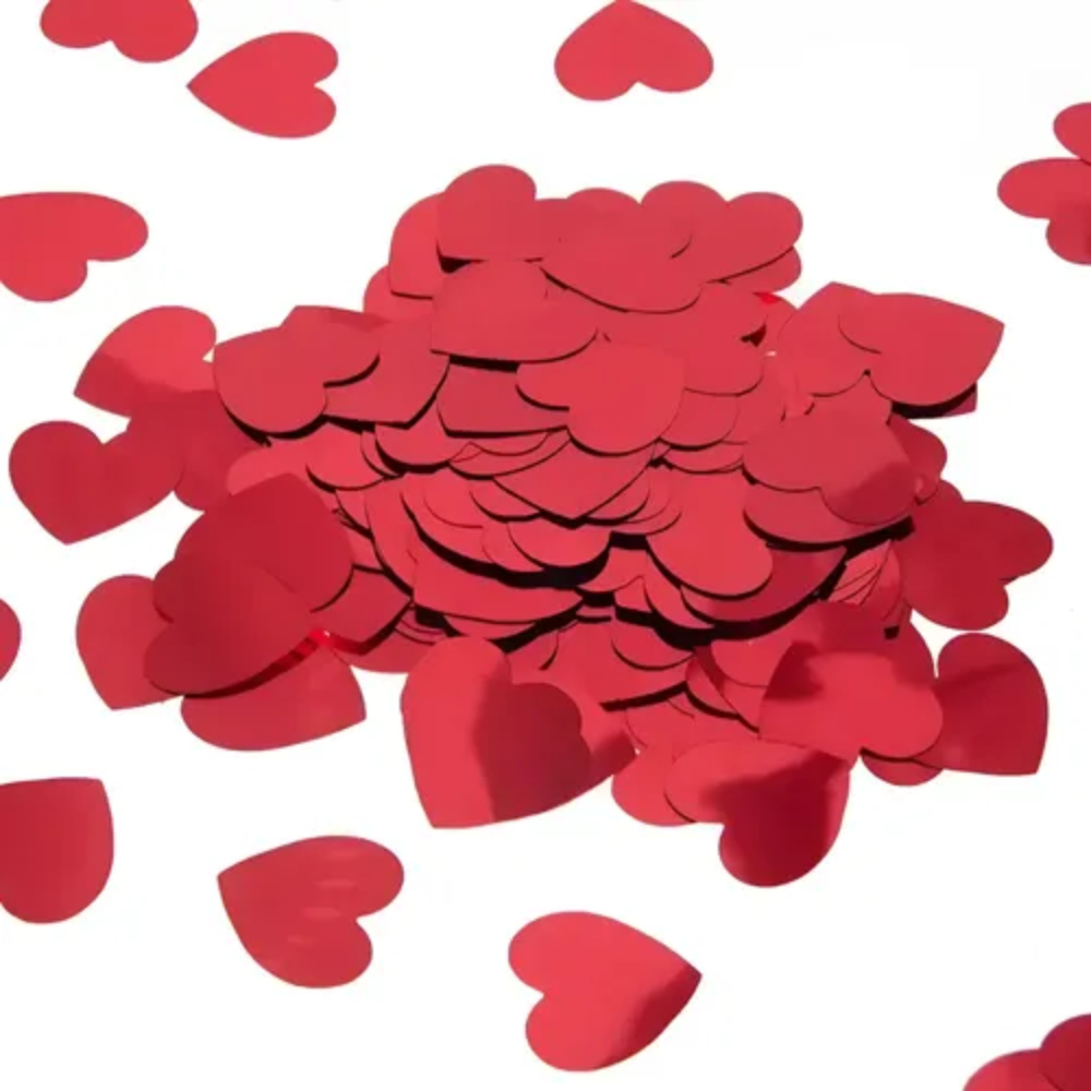 CONFETE METALIZADO CORACAO 15G VERMELHO