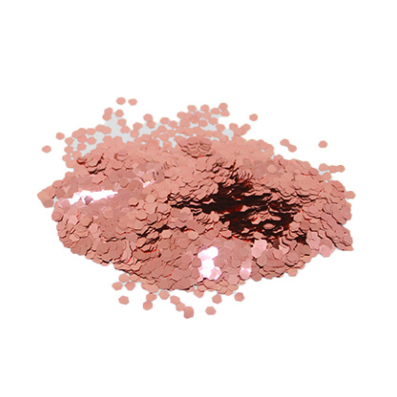 CONFETE P/ BALAO HEXAGONAL 3MM 15G ROSE GOLD