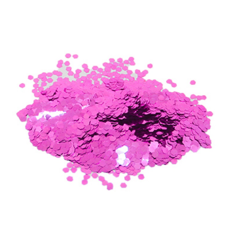 CONFETE P/ BALAO HEXAGONAL 3MM 15G PINK