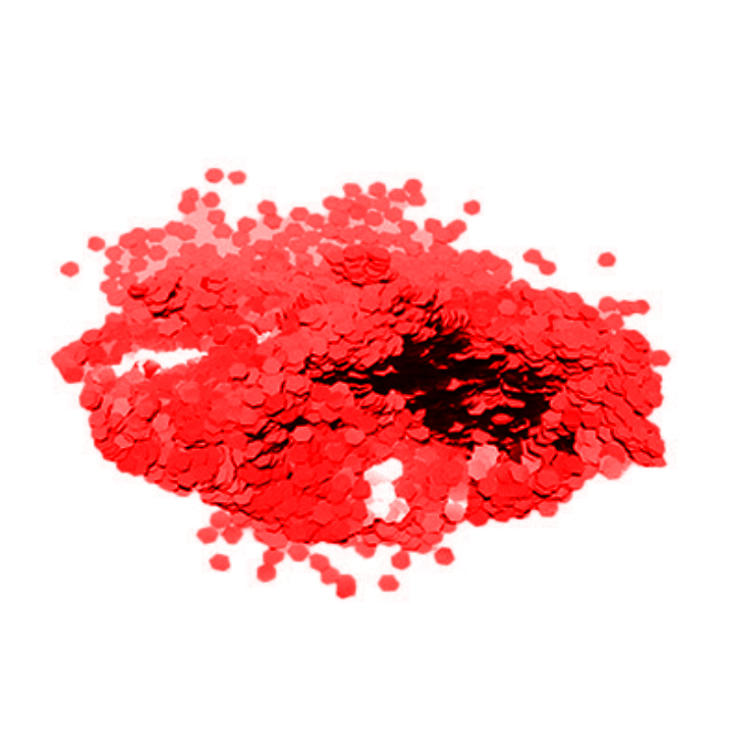 CONFETE P/ BALAO HEXAGONAL 3MM 15G VERMELHO