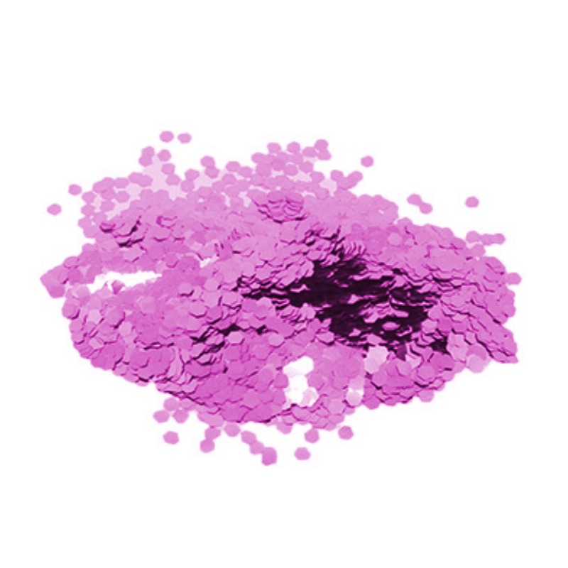 CONFETE P/ BALAO HEXAGONAL 3MM 15G ROSA CLARO