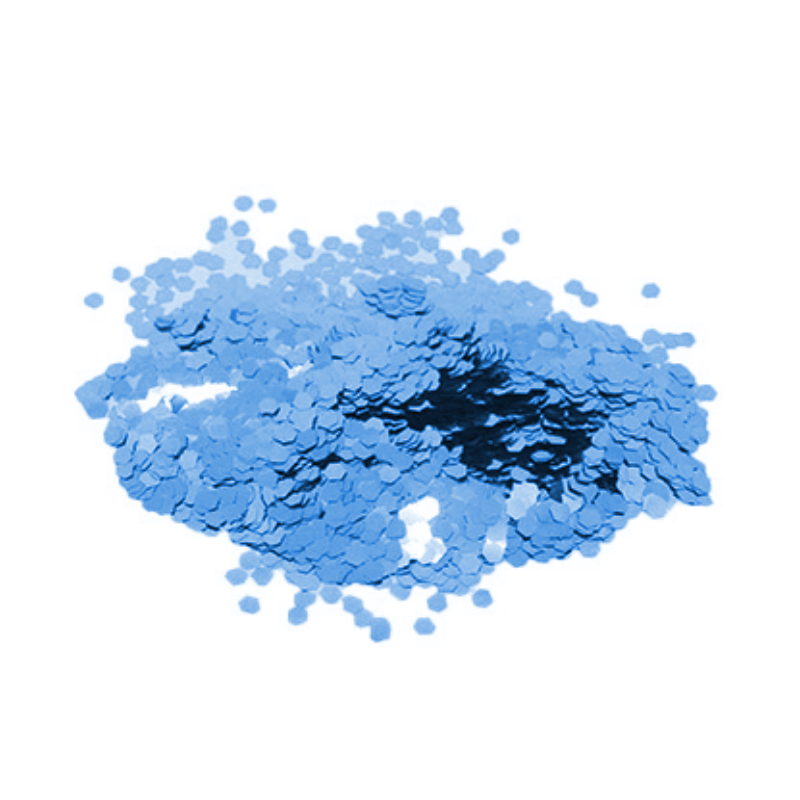 CONFETE P/ BALAO HEXAGONAL 3MM 15G AZUL CLARO