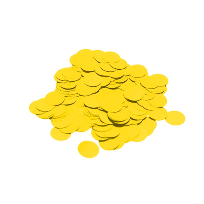 CONFETE METALIZADO REDONDO 1,5CM PCT C/1KG DOURADO