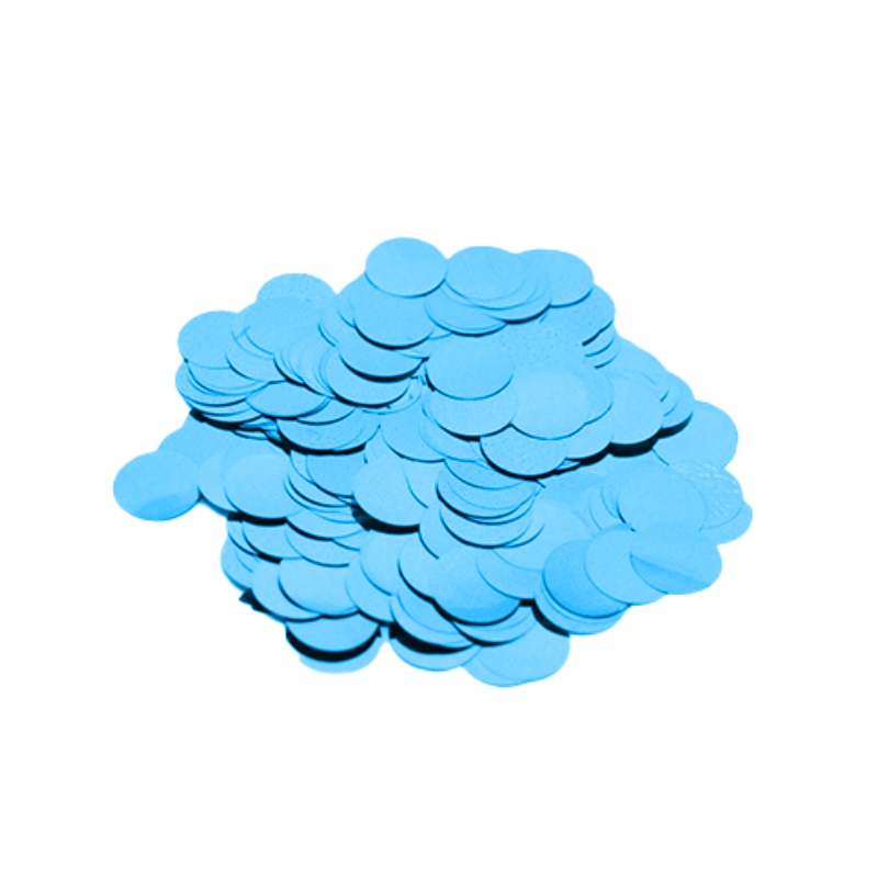 CONFETE METALIZADO REDONDO 1,5CM PCT C/ 1KG AZUL