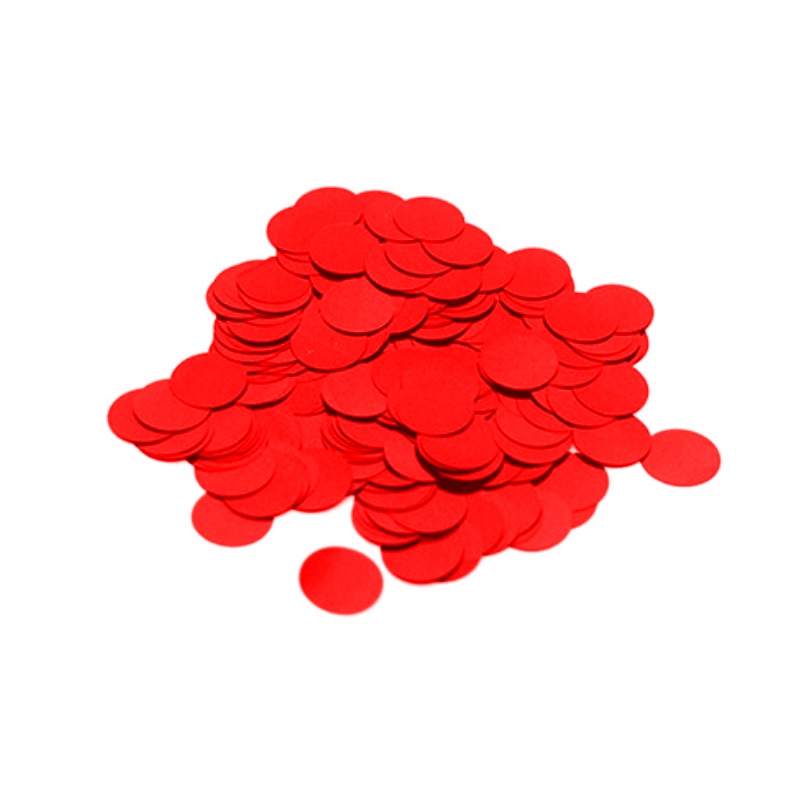 CONFETE METALIZADO REDONDO 1,5CM PCT C/ 1KG VERMEL