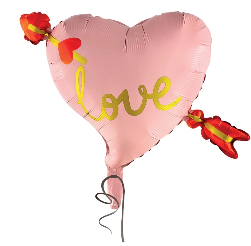 BALAO CORACAO LOVE FLECHA 62X72 CM
