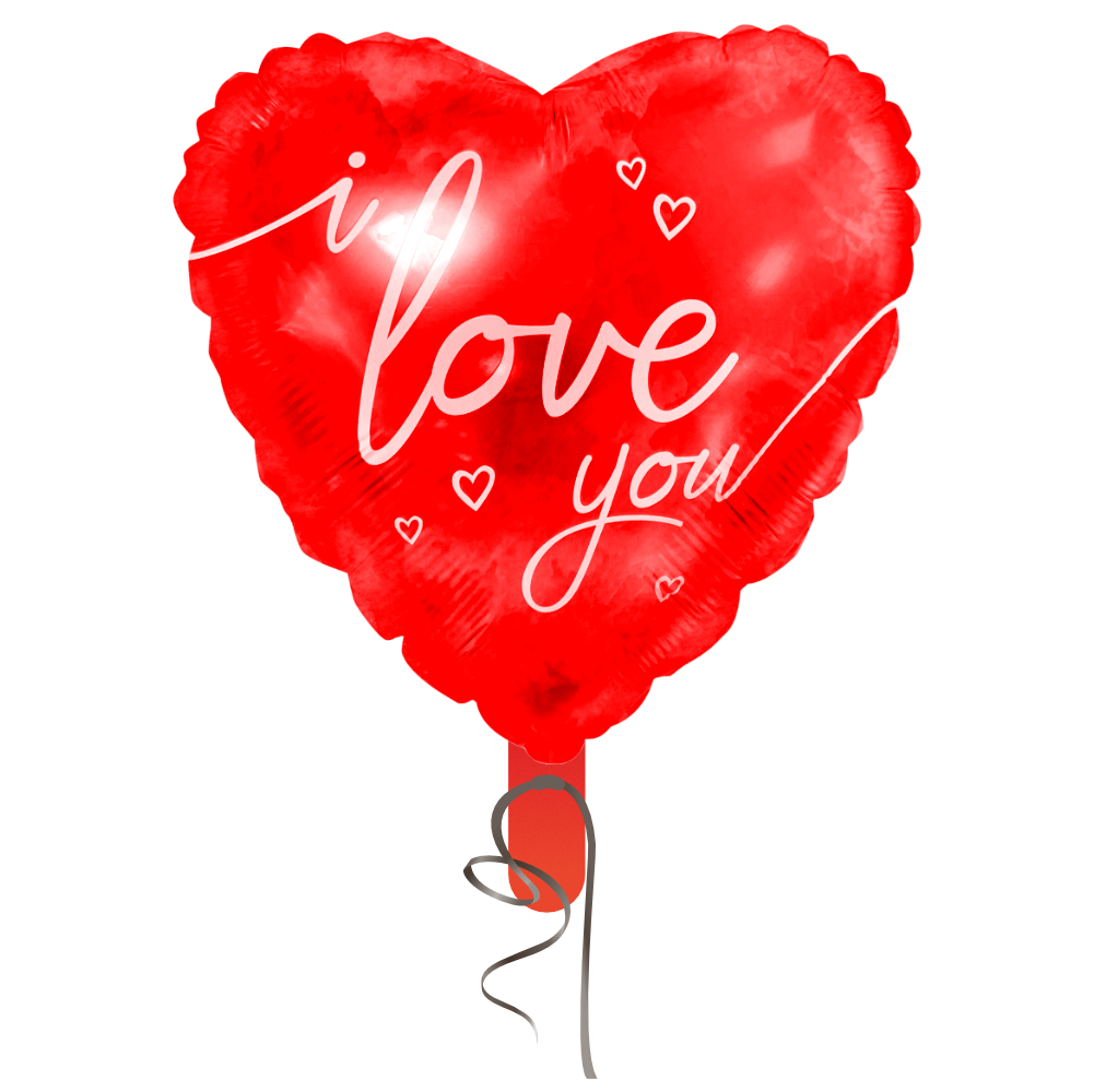 BALAO CORACAO 17 POL AMOR MOD 2 VERMELHO
