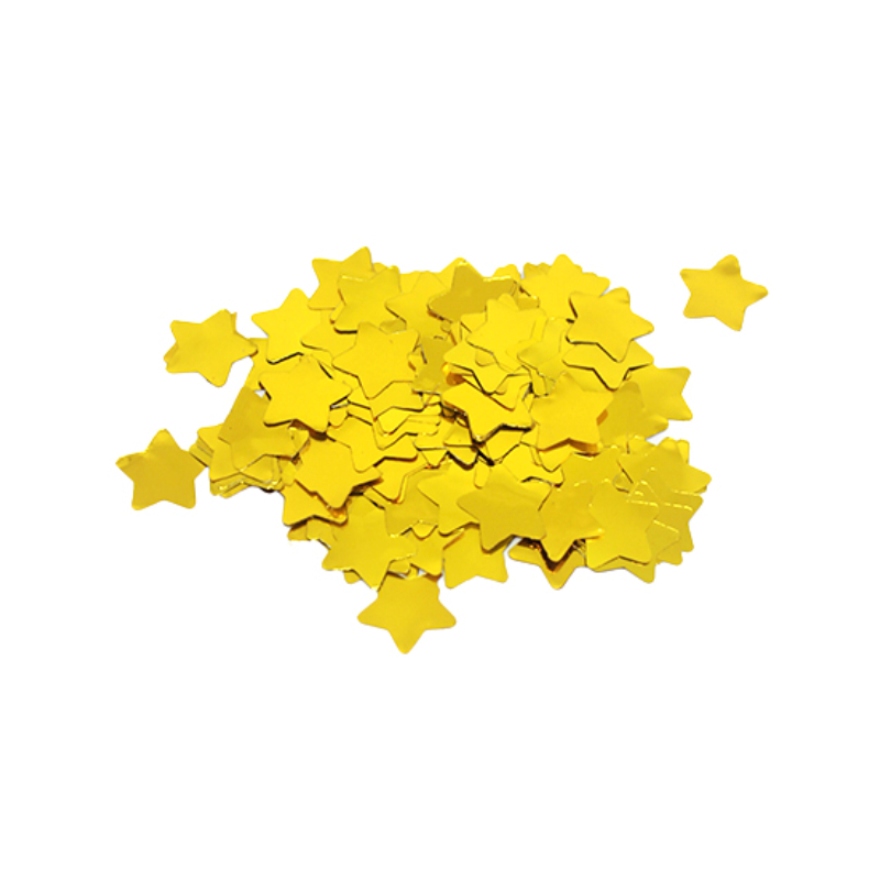 CONFETE METALIZADO ESTRELA 15GR DOURADO