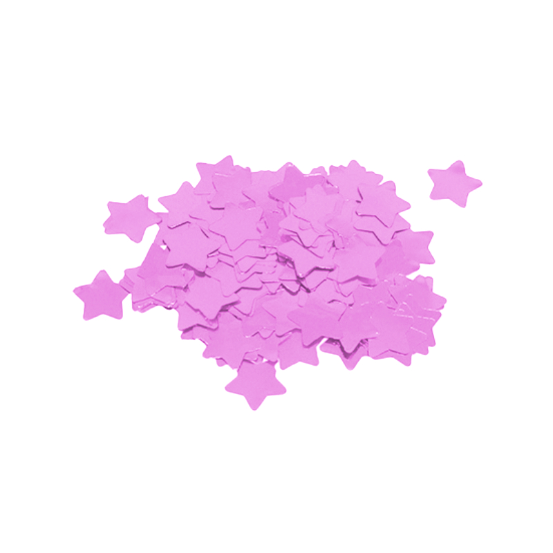 CONFETE METALIZADO ESTRELA 15G ROSA