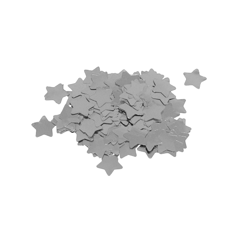 CONFETE METALIZADO ESTRELA 15G PRATA