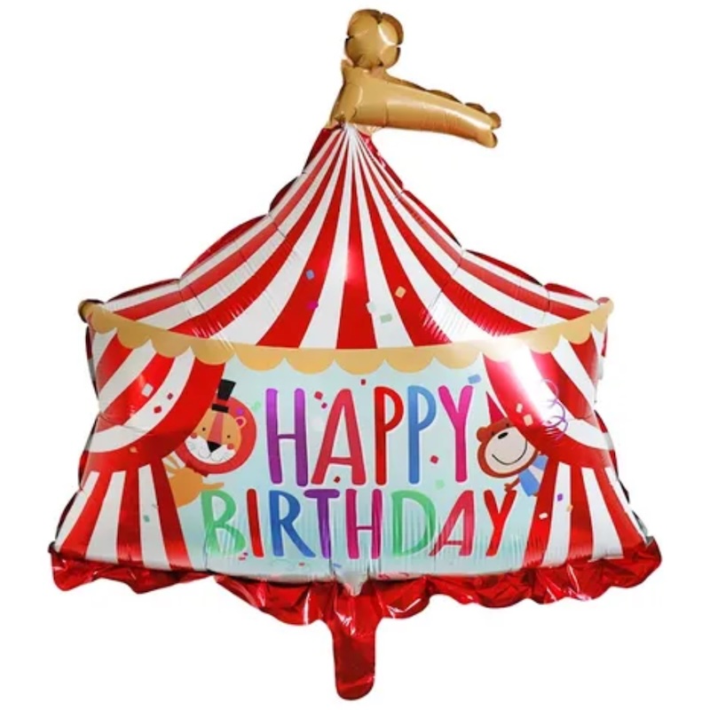 BALAO HAPPY BIRTHDAY TENDA CIRCO 60X70 CM
