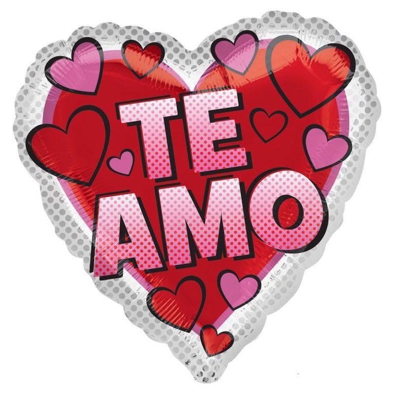 BALAO CORACAO 18 POL TE AMO BRANCO