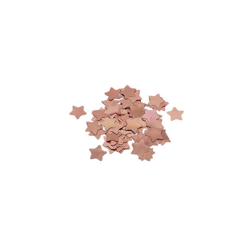 CONFETE METALIZADO ESTRELA 10G ROSE GOLD