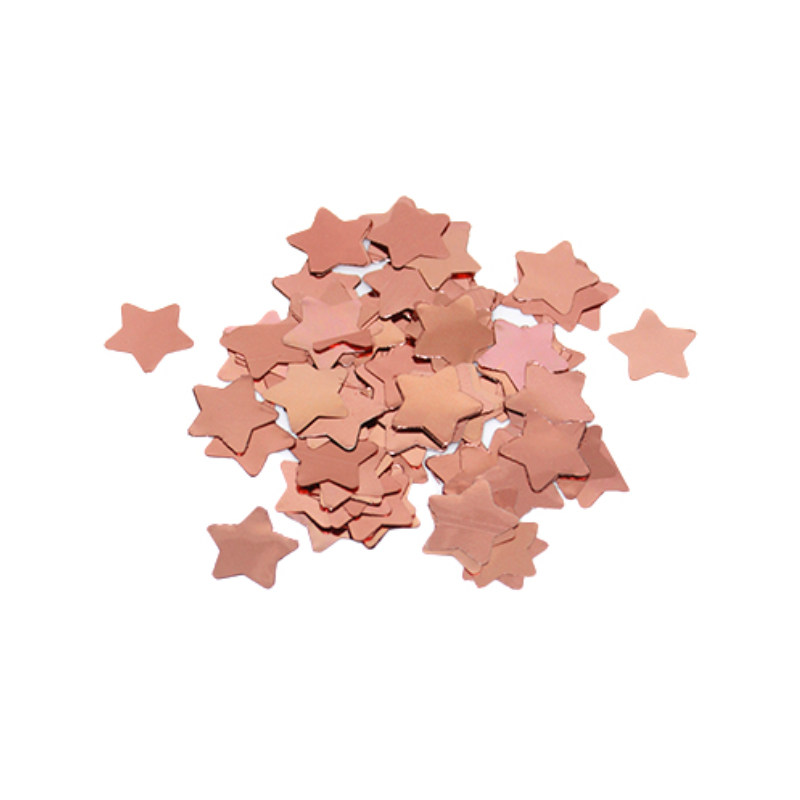CONFETE METALIZADO ESTRELA 15G ROSE GOLD
