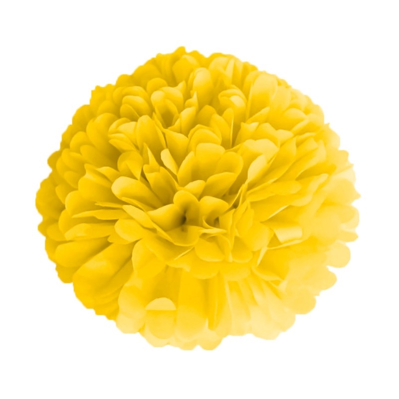 ENFEITE BOLA PAPEL CREPOM 25 CM PCT C/ 2 UN AMAREL