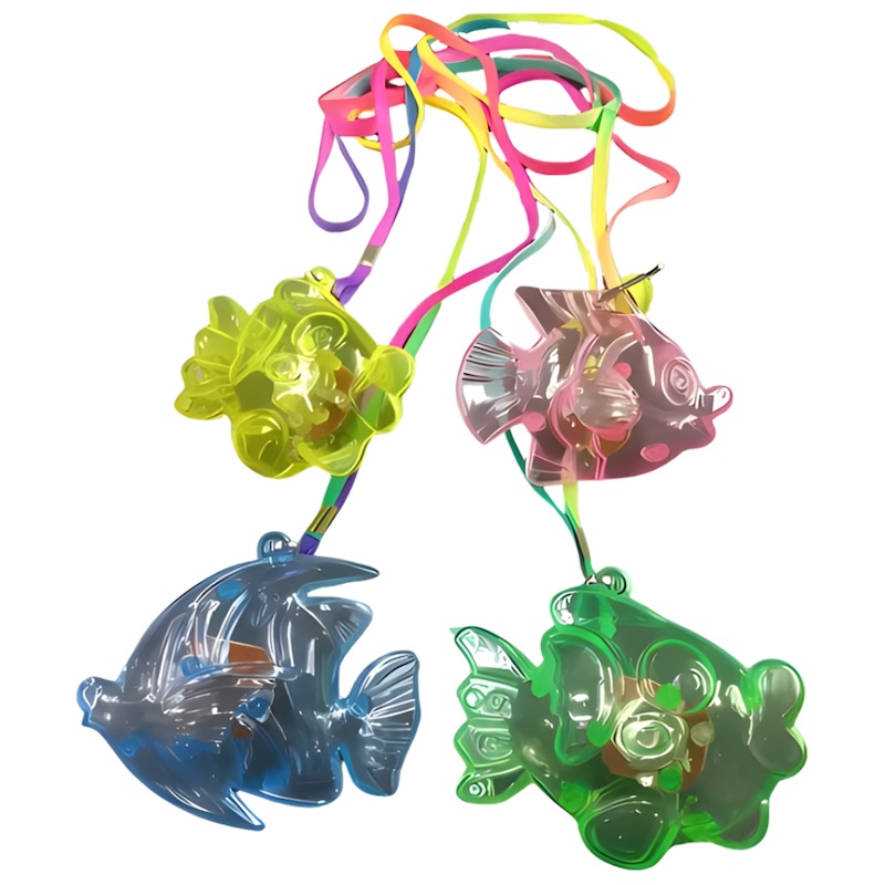 COLAR PISCA PEIXE PCT C/ 60 UN CORES SORTIDAS