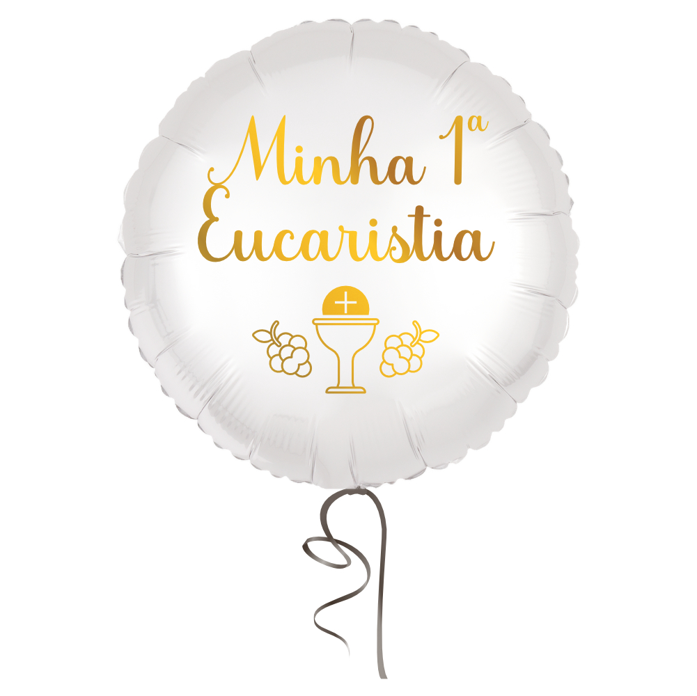 BALAO BOLA 18 POL MINHA 1ª EUCARISTIA MOD 1 BRANCO