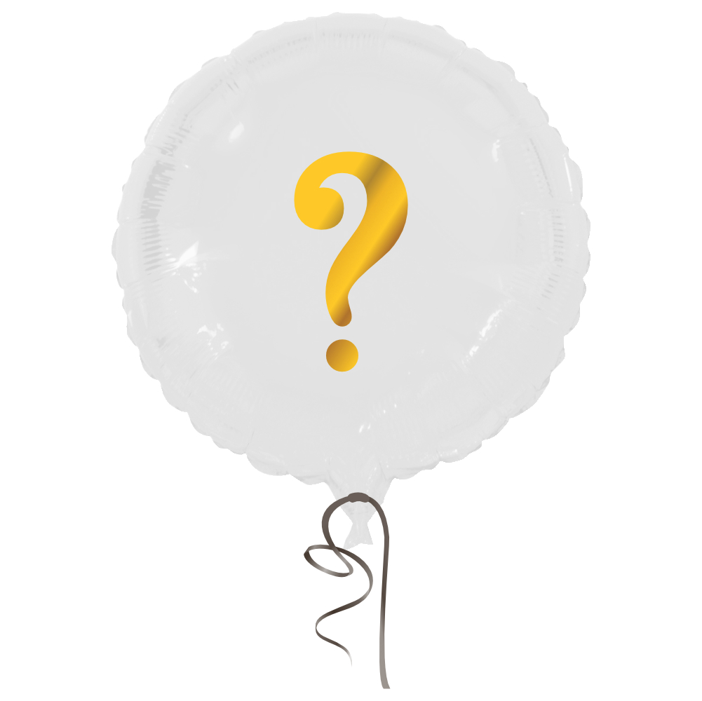 BALAO BOLA 18 POL INTERROGACAO BRANCO
